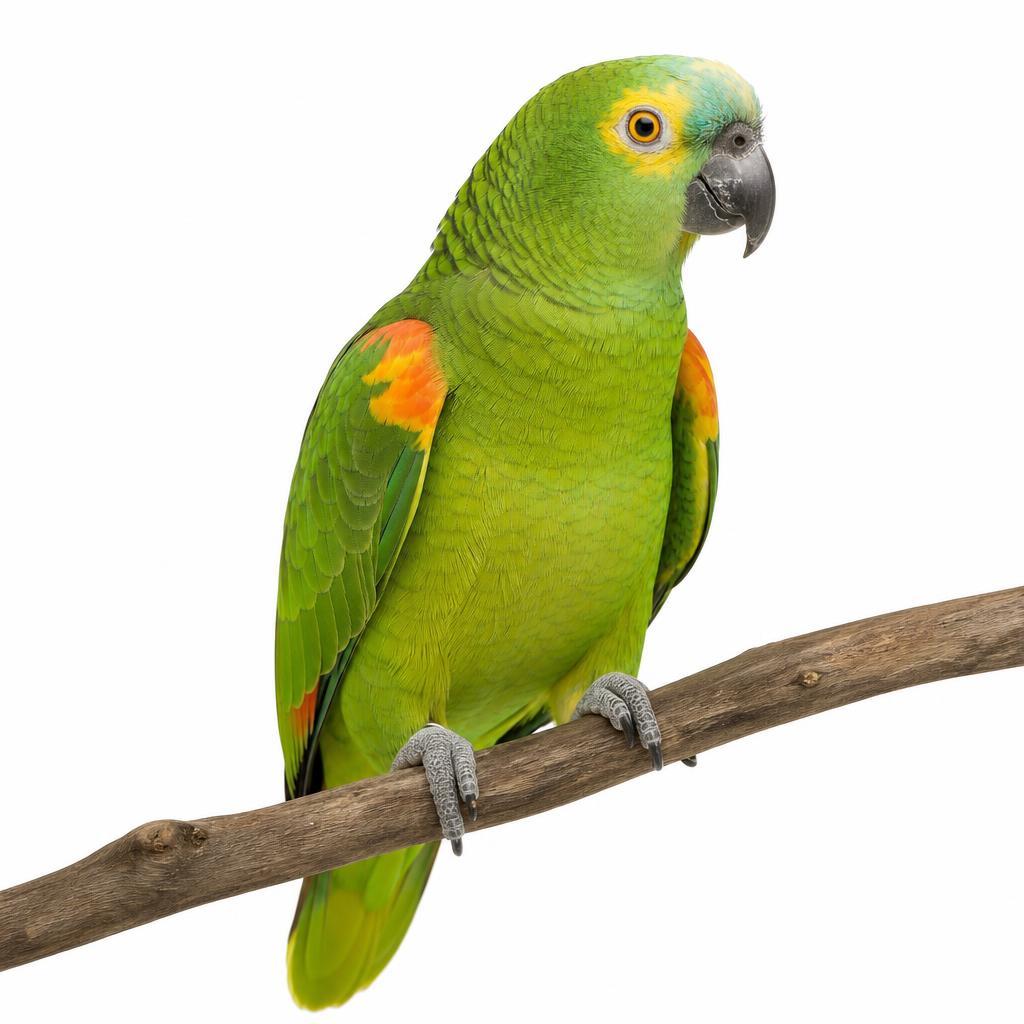Amazona Ala Naranja (Amazona amazonica) – vista general