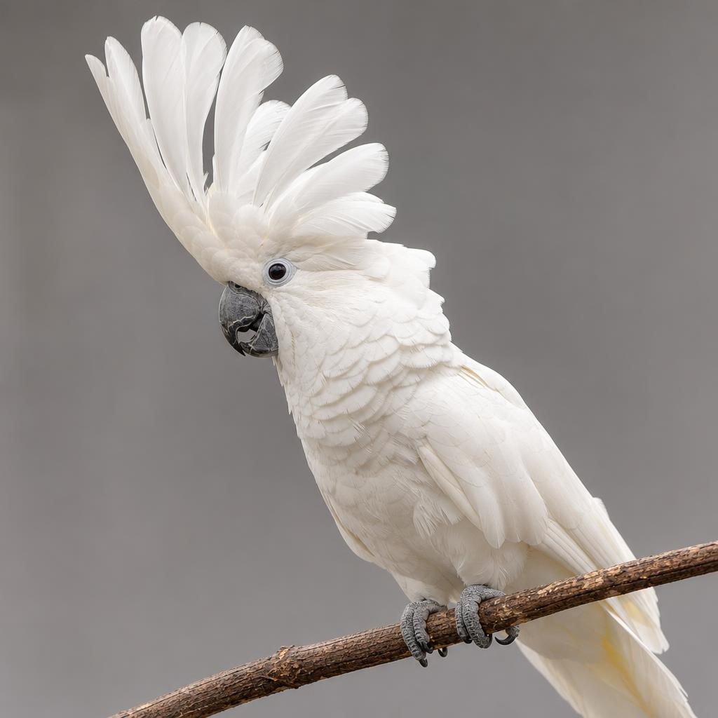 Cacatúa Blanca (Cacatua alba) – cresta desplegada