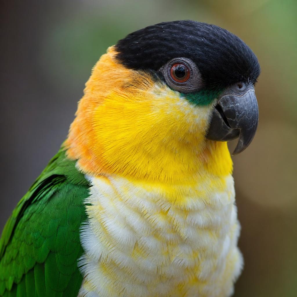 Caique – pecho naranja y cabeza negra
